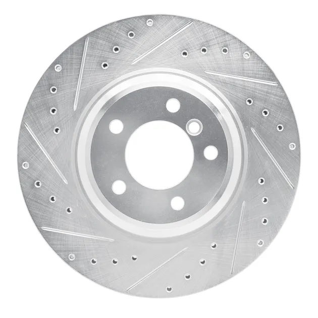 R1 Concepts EDZ-31082L Brake Rotor Drilled and Slotted Silver
